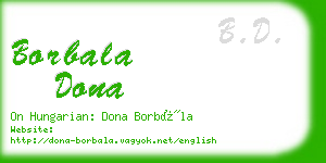 borbala dona business card